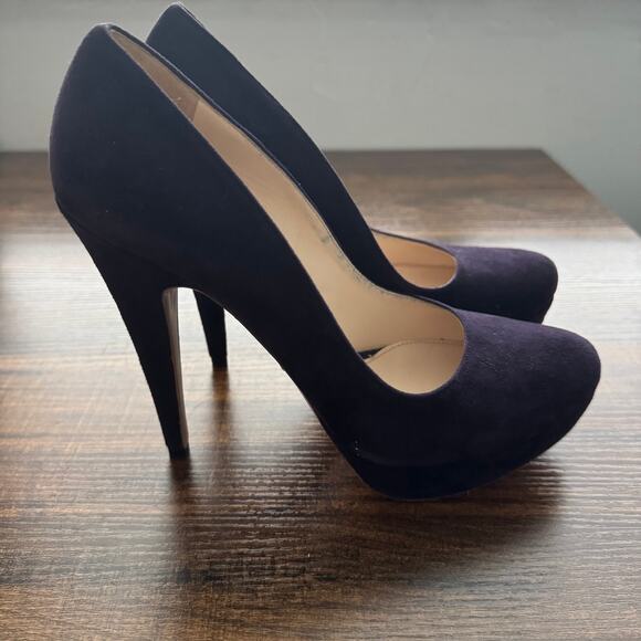 EUC Prada Milano Suede Platform Pumps in Violet Purple - Picture 4 of 14